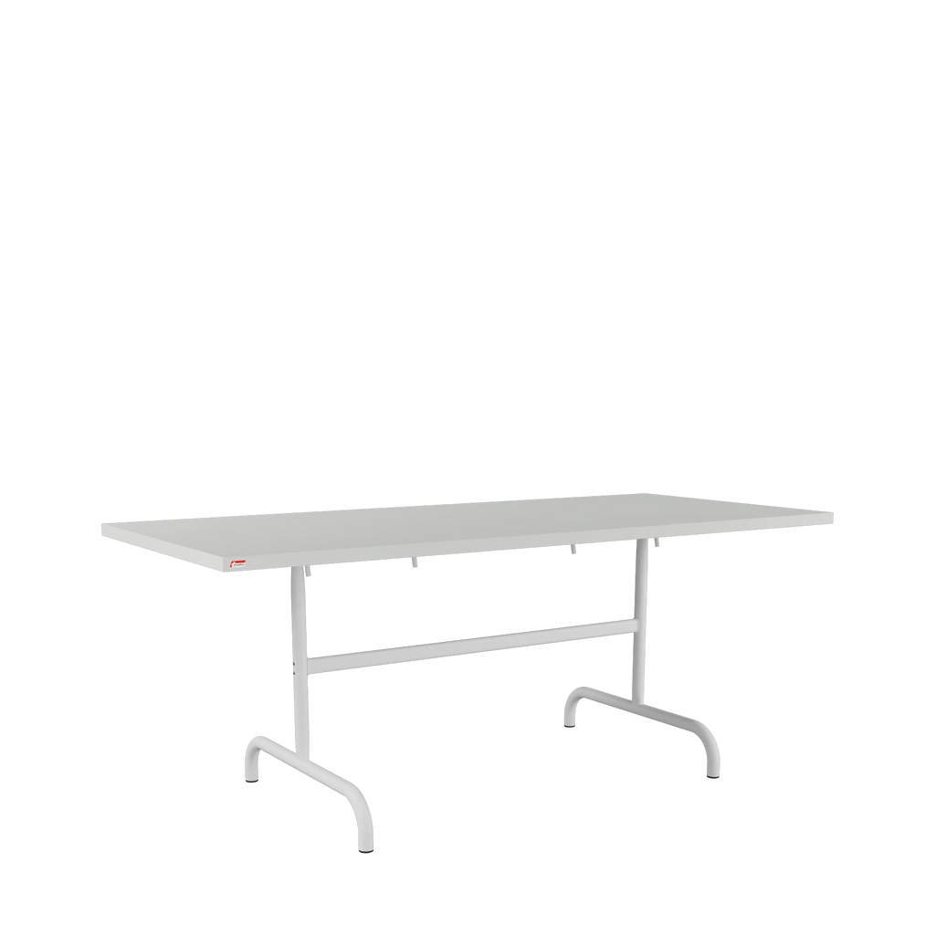 Schaffner Säntis Metalltisch 180x80 beschichtet Alusilber