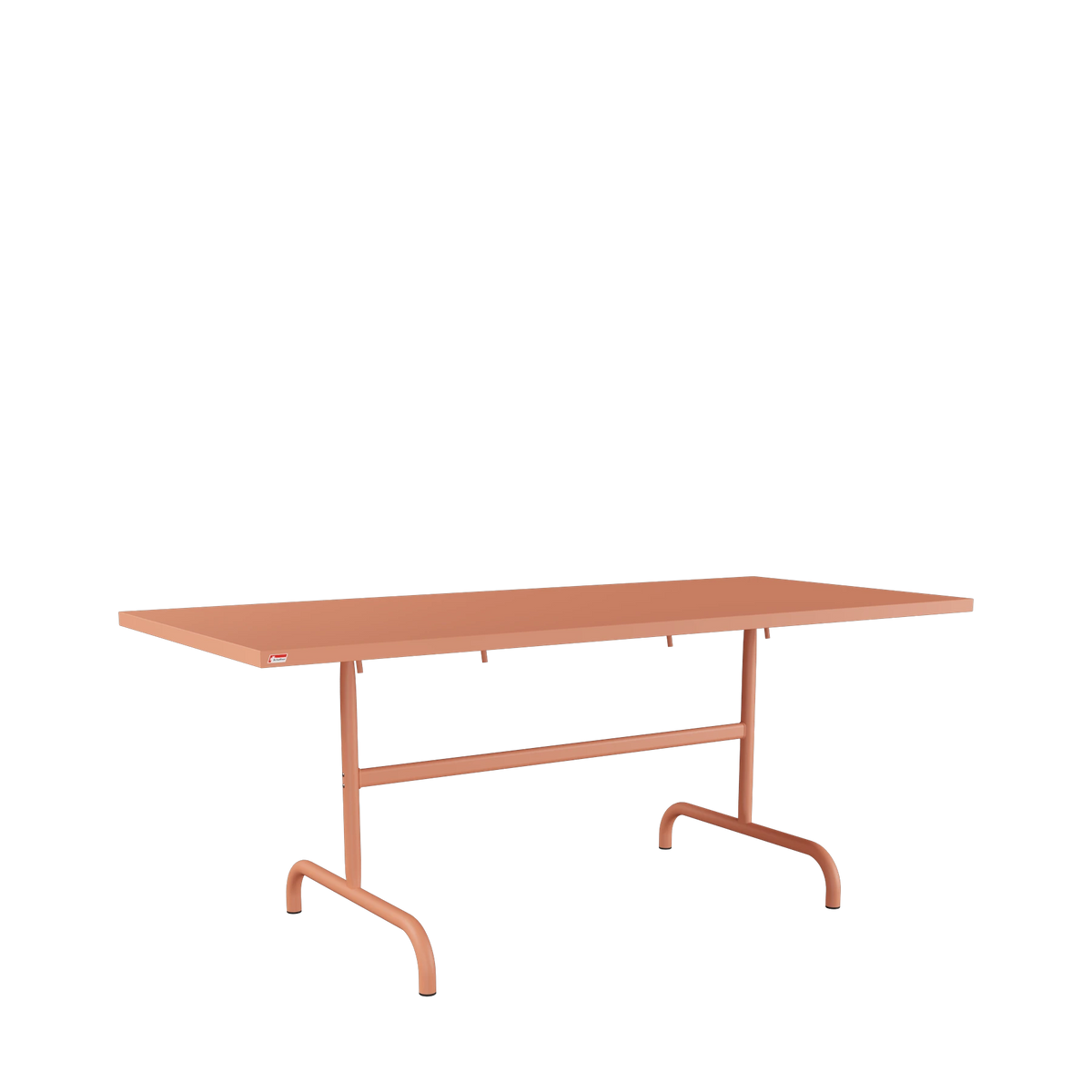 Schaffner Säntis Metalltisch 180x80 beschichtet Terracotta
