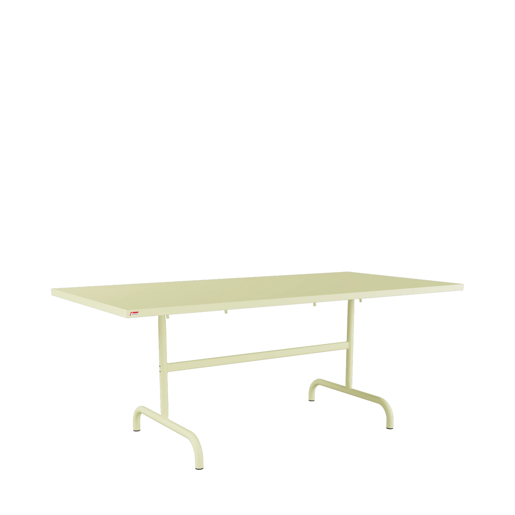 Schaffner Säntis Metalltisch 180x90 beschichtet Buchsbaumgelb