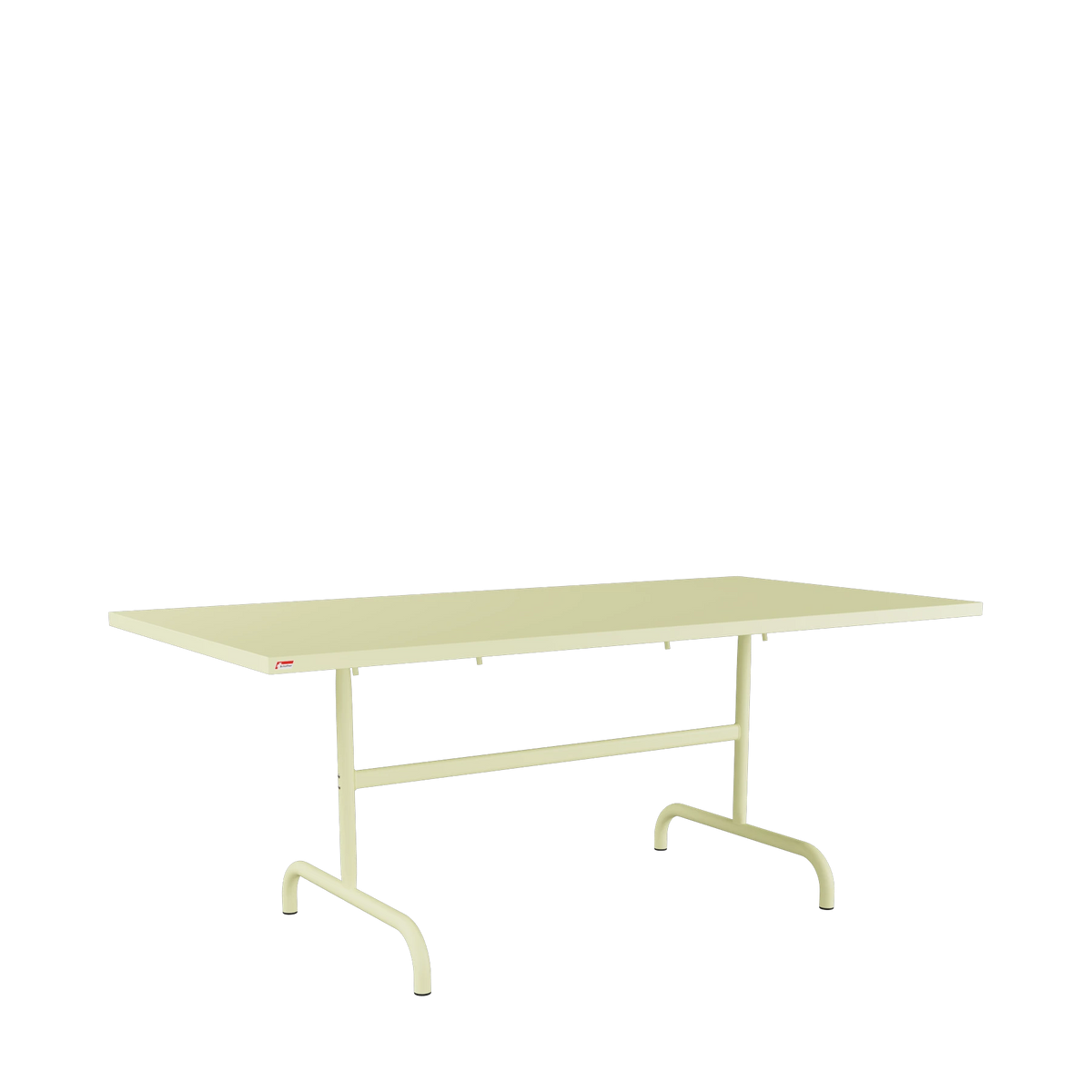 Schaffner Säntis Metalltisch 180x90 beschichtet Buchsbaumgelb