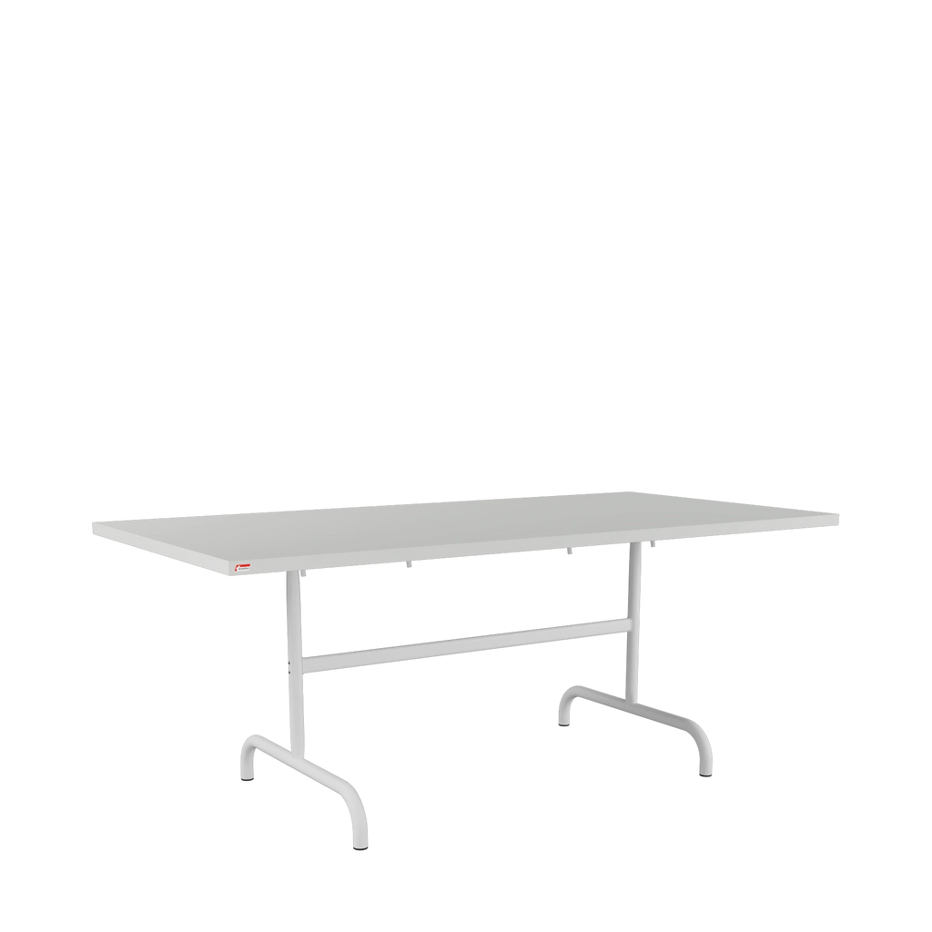 Schaffner Säntis Metalltisch 180x90 beschichtet Alusilber