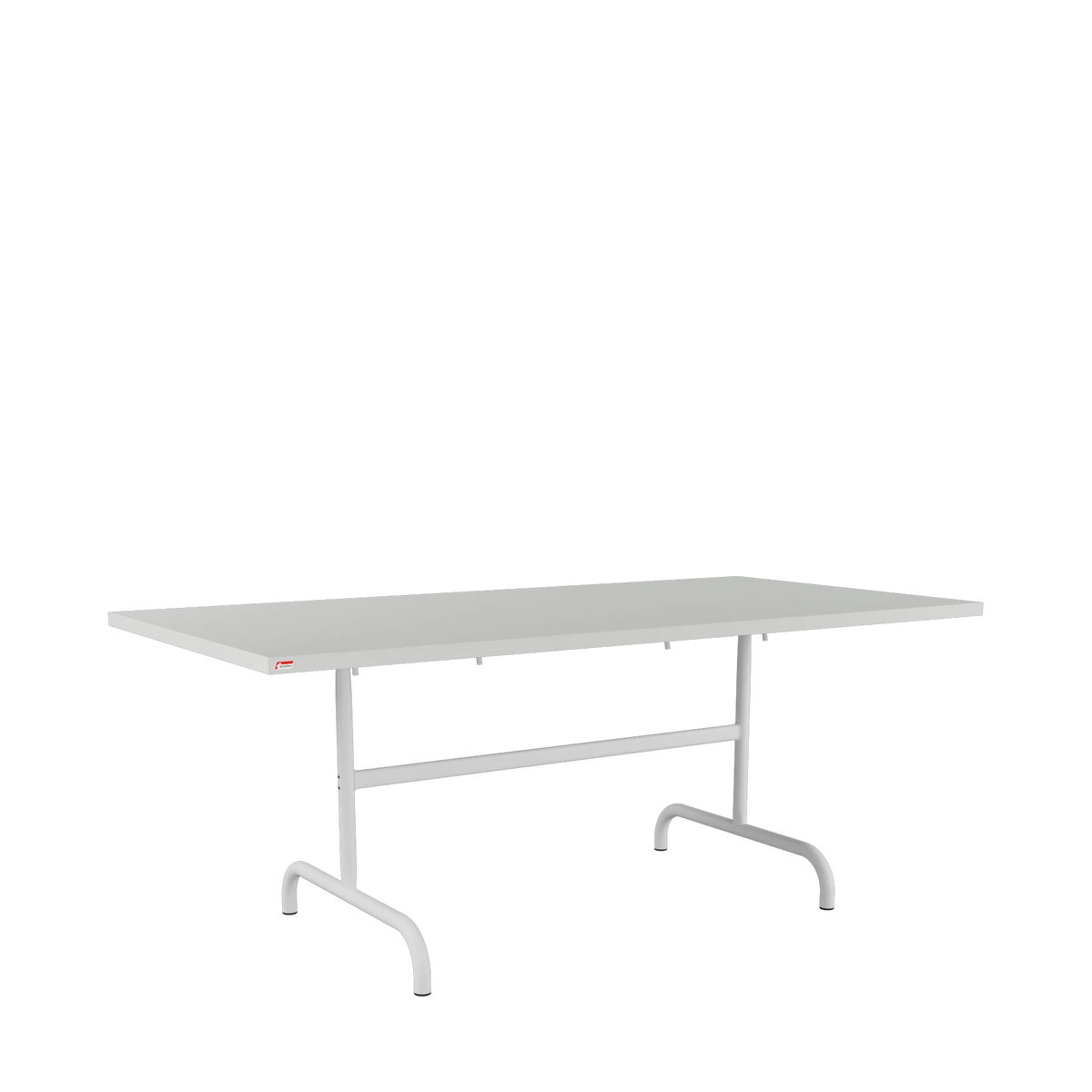 Schaffner Säntis Metalltisch 180x90 beschichtet Alusilber