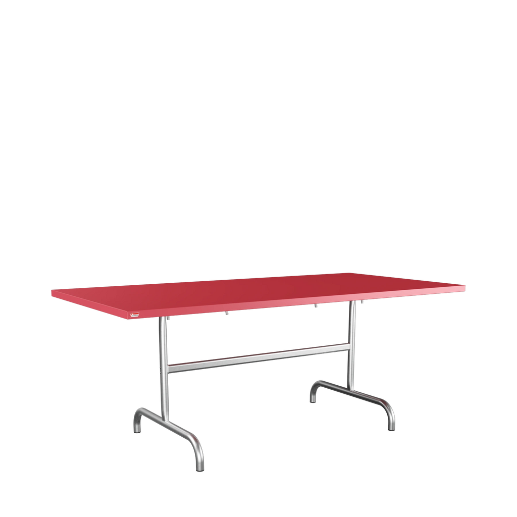 Schaffner Säntis Metalltisch 180x90 feuerverzinkt Ahornrot