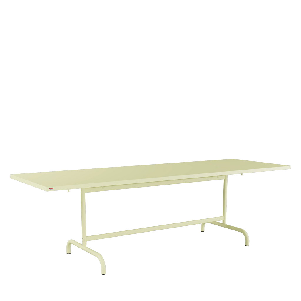 Schaffner Säntis Metalltisch 240x80 beschichtet Buchsbaumgelb