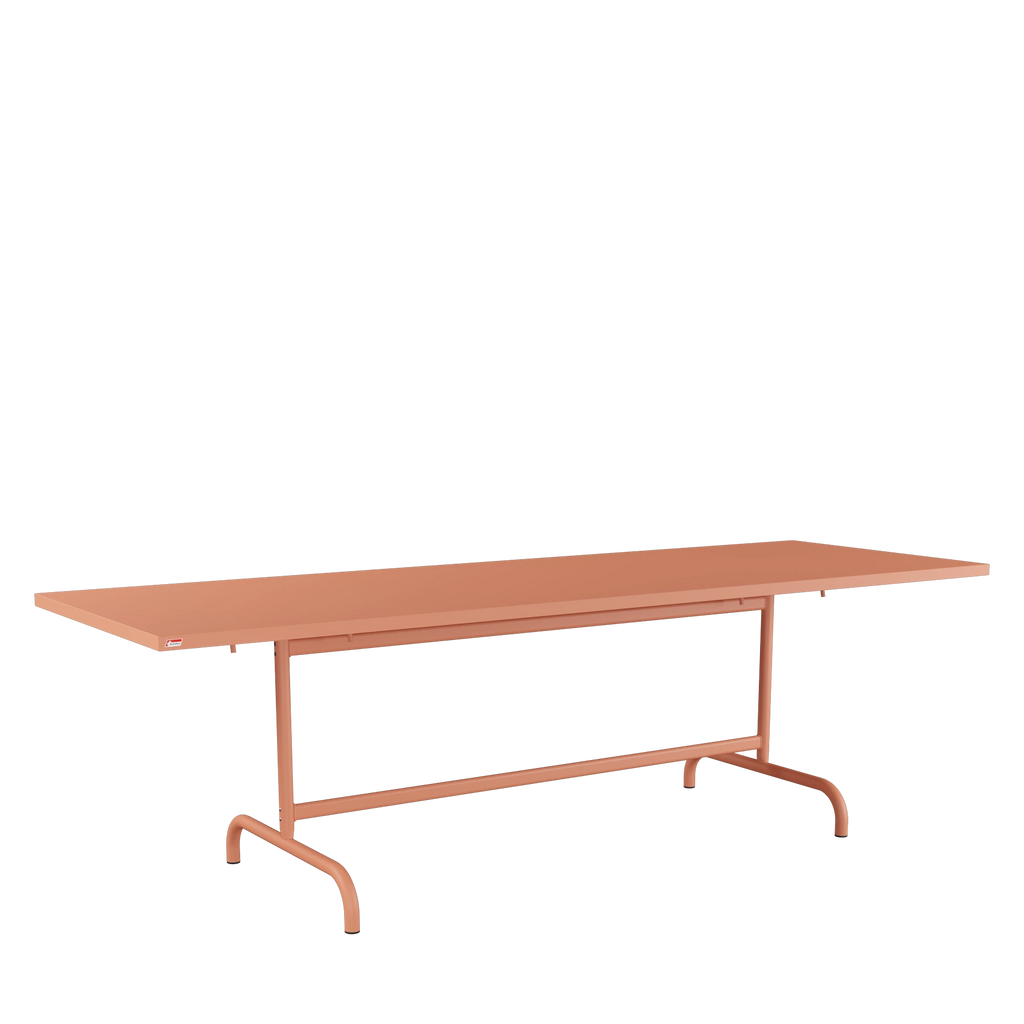 Schaffner Säntis Metalltisch 240x80 beschichtet Terracotta