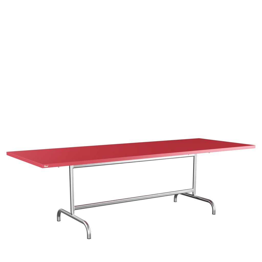 Schaffner Säntis Metalltisch 240x90 feuerverzinkt Ahornrot