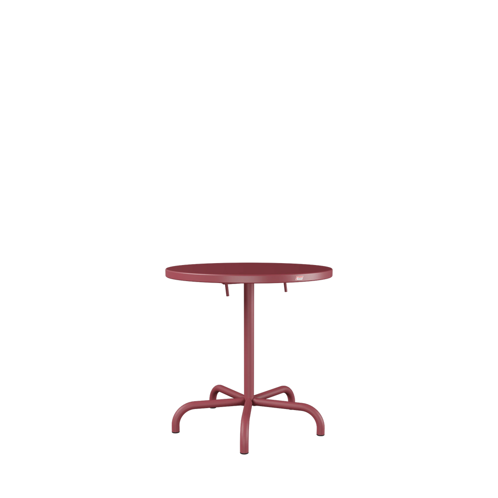 Schaffner Säntis Metalltisch ø72 beschichtet Bordeaux