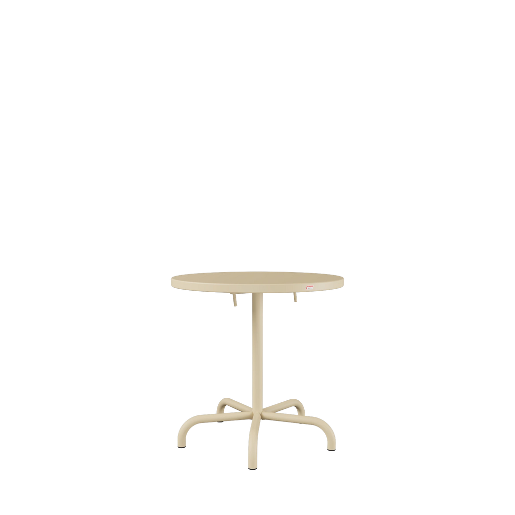 Schaffner Säntis Metalltisch ø72 beschichtet Pastellbraun