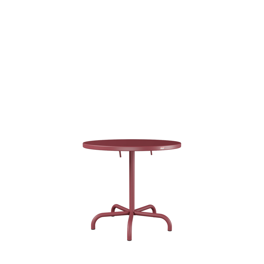 Schaffner Säntis Metalltisch ø80 beschichtet Bordeaux