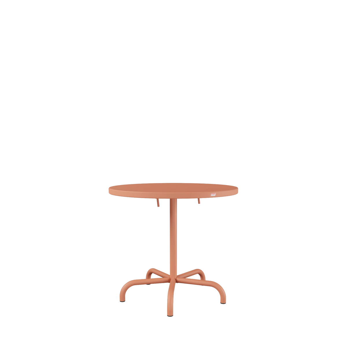 Schaffner Säntis Metalltisch ø80 beschichtet Terracotta