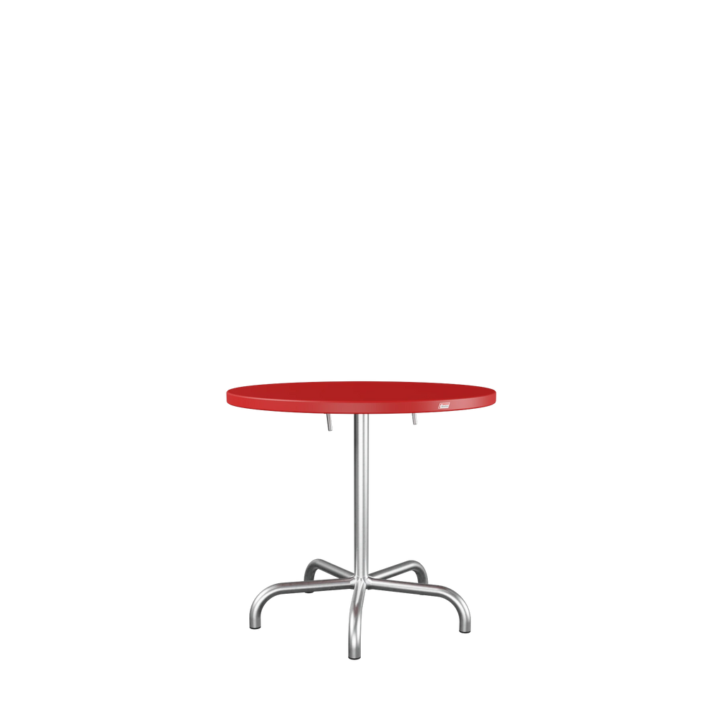 Schaffner Säntis Metalltisch ø80 feuerverzinkt Rot