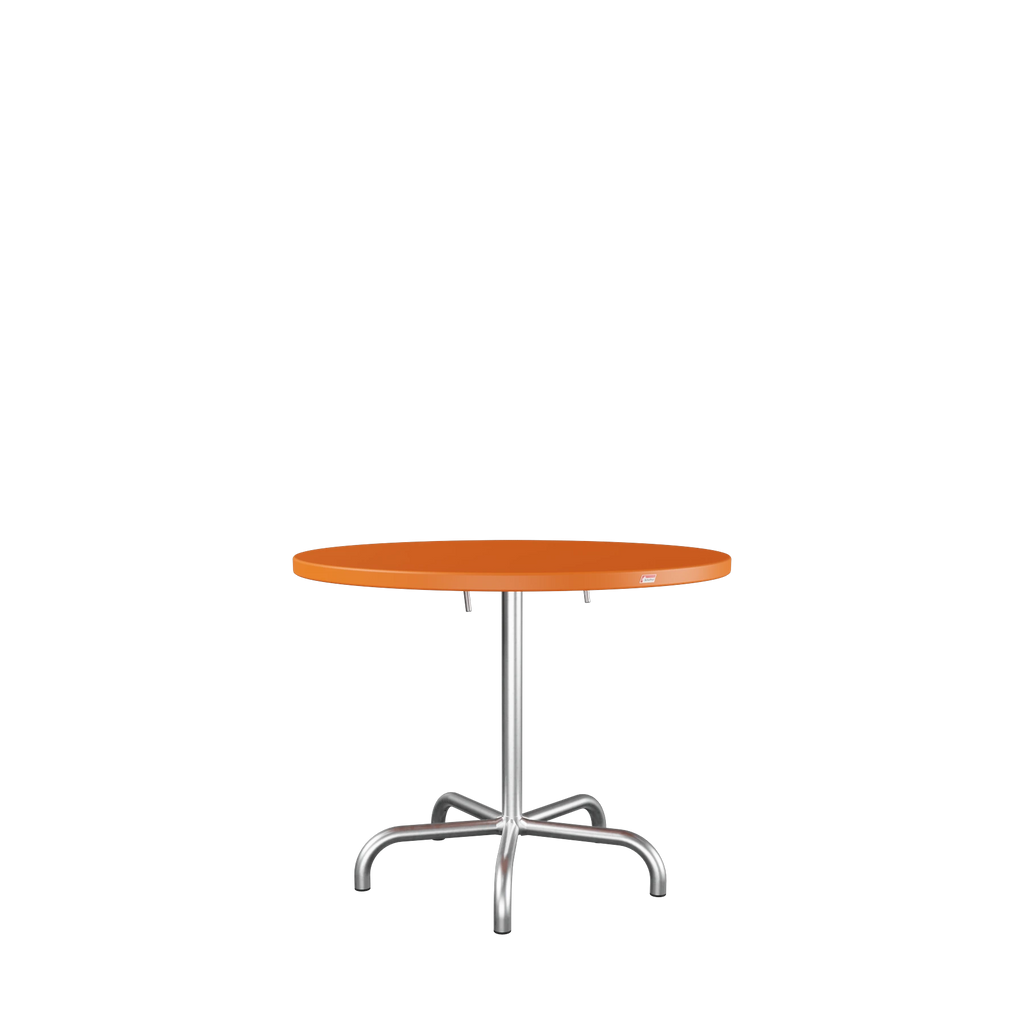 Schaffner Säntis Metalltisch ø92 feuerverzinkt Orange