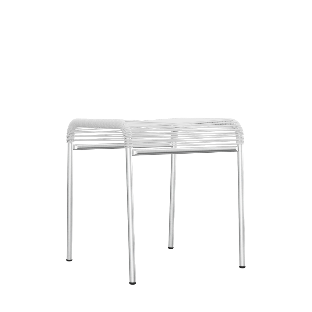 Schaffner Säntis Spaghetti-1er-Hocker feuerverzinkt Weiss