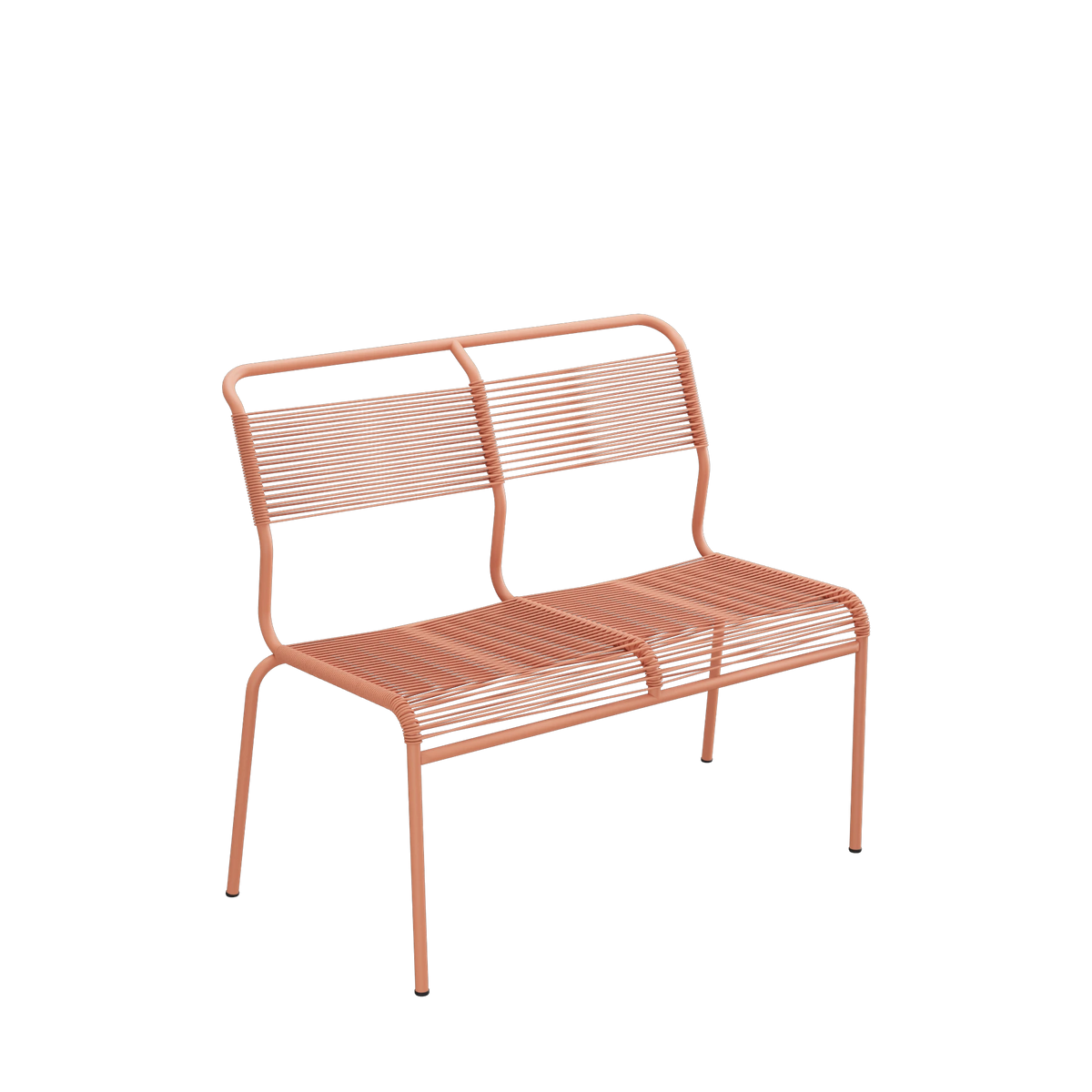 Schaffner Säntis Spaghetti-Bank 2er beschichtet Terracotta