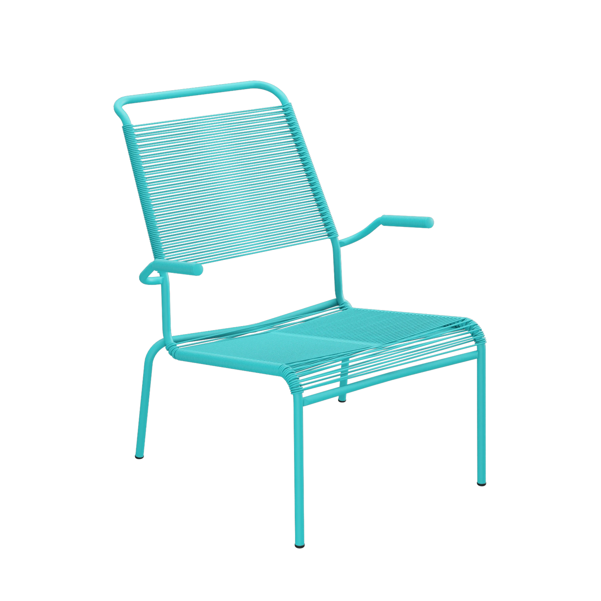 Schaffner Säntis Spaghetti-Lounger Hochlehner mit Armlehne beschichtet Türkis
