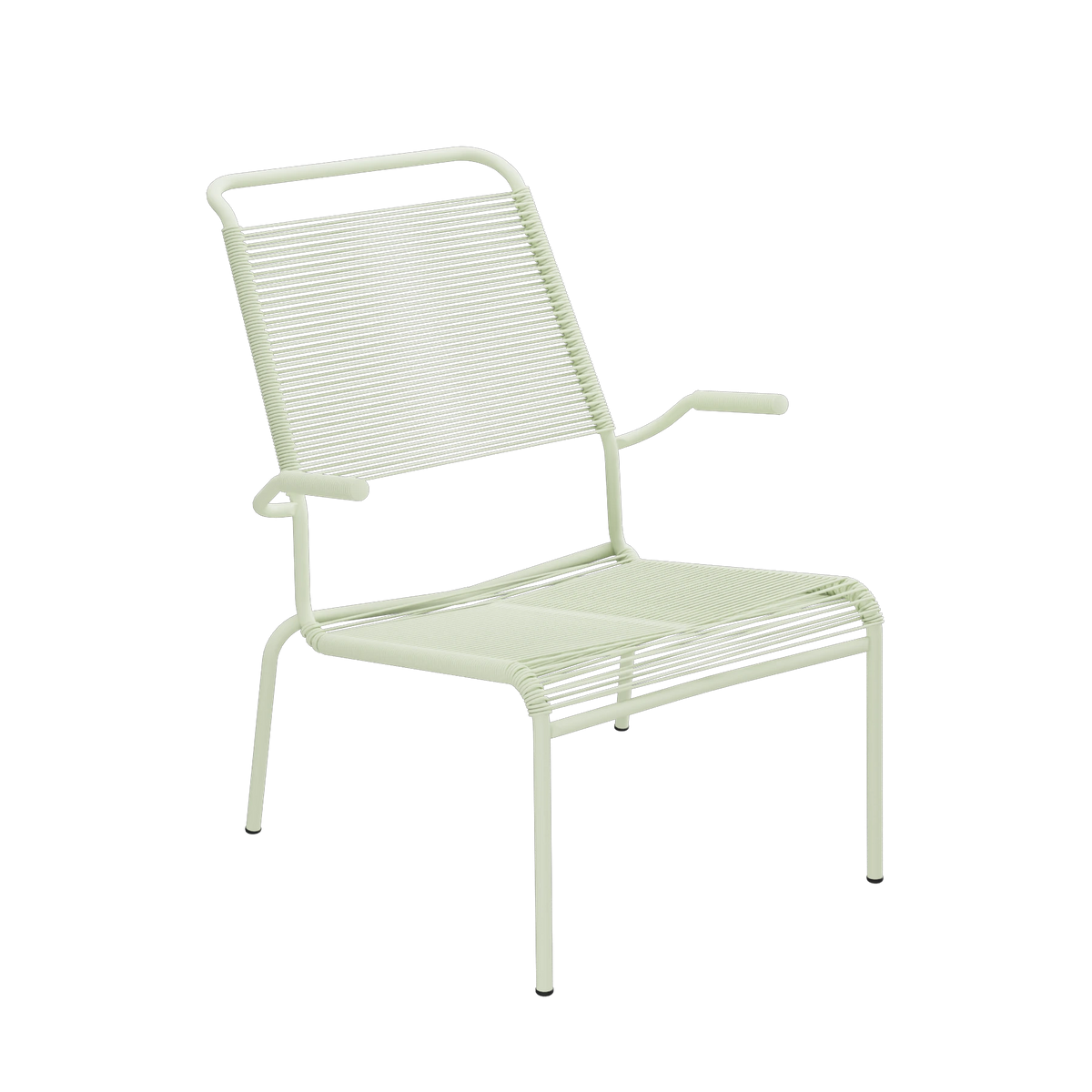 Schaffner Säntis Spaghetti-Lounger Hochlehner mit Armlehne beschichtet Pastellgrün