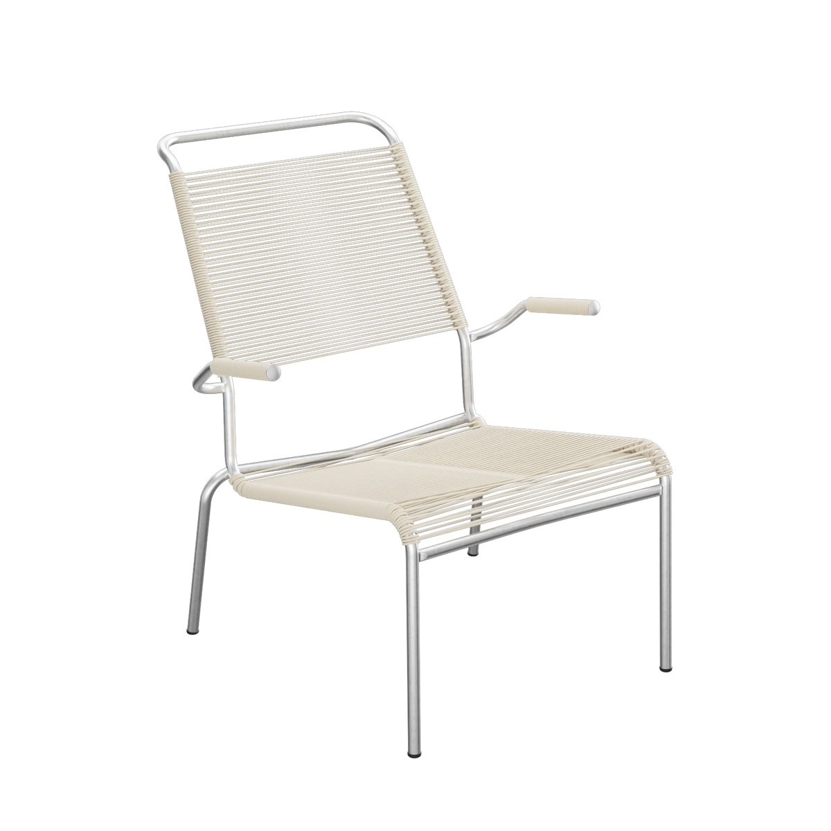 Schaffner Säntis Spaghetti-Lounger Hochlehner mit Armlehne feuerverzinkt Pastellsand