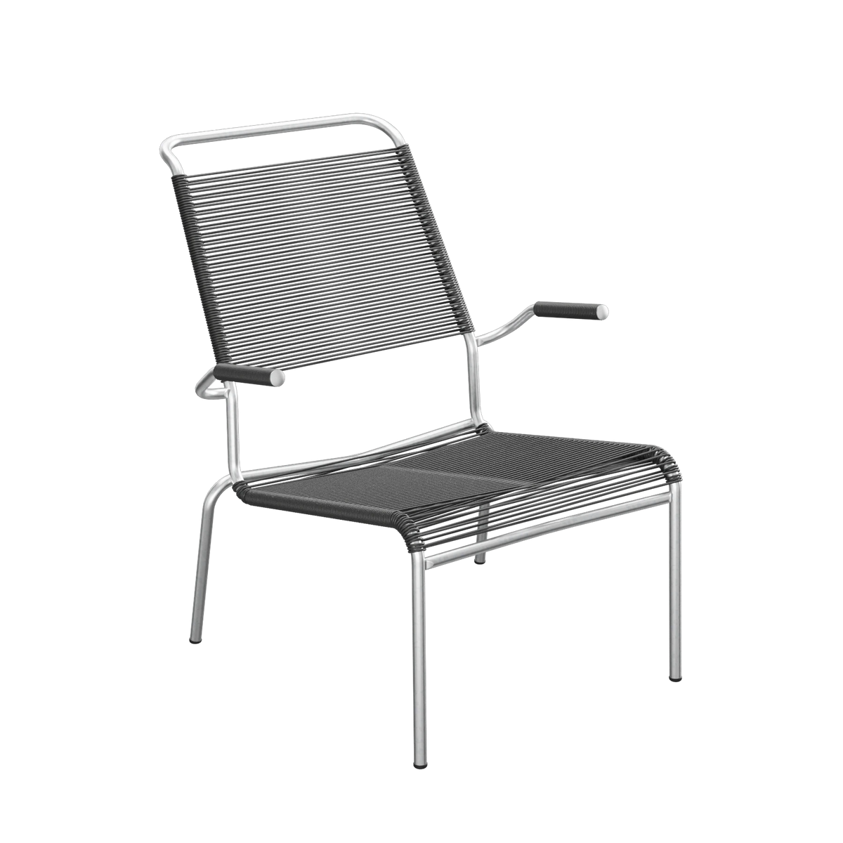 Schaffner Säntis Spaghetti-Lounger Hochlehner mit Armlehne feuerverzinkt Anthrazit