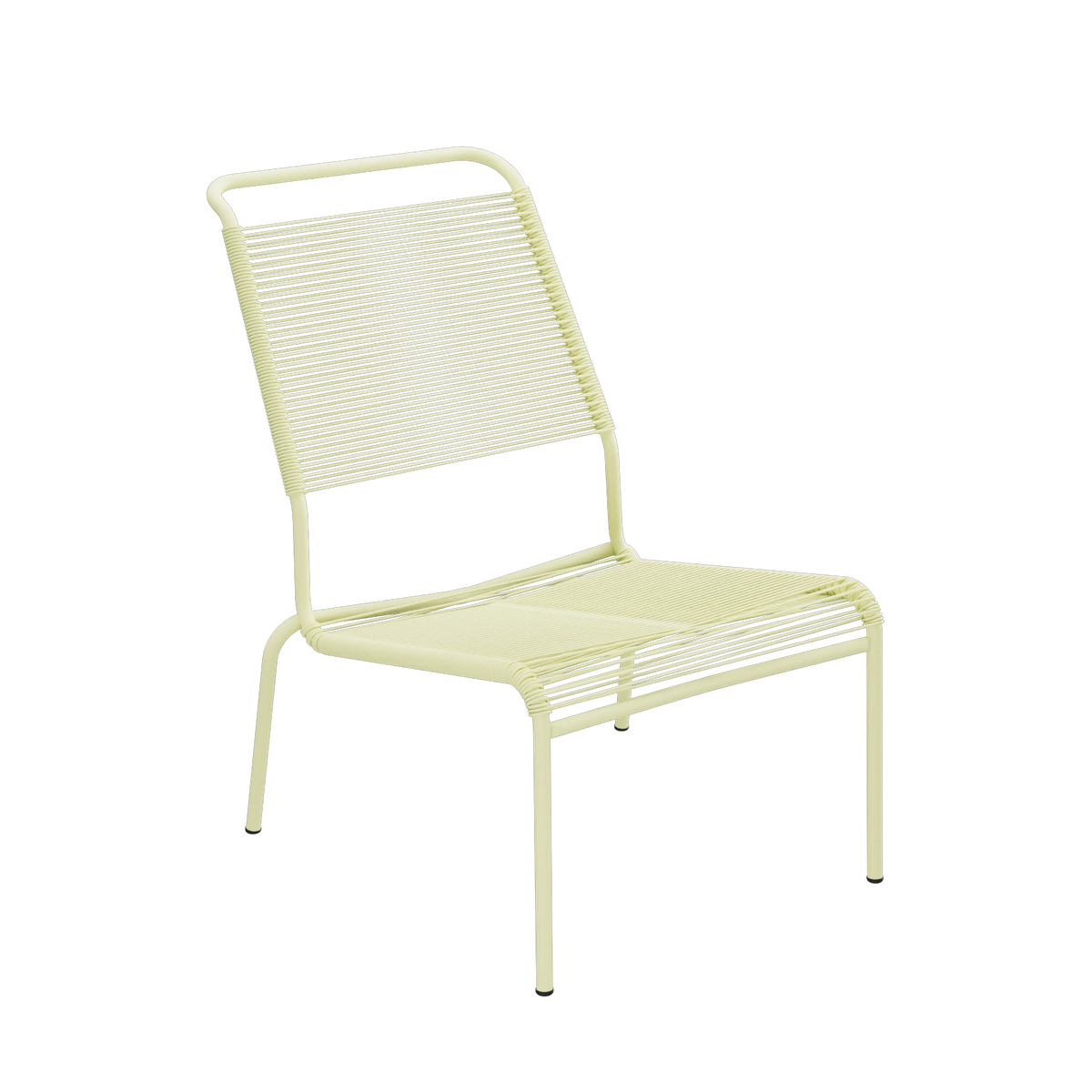 Schaffner Säntis Spaghetti-Lounger Hochlehner ohne Armlehne beschichtet Buchsbaumgelb