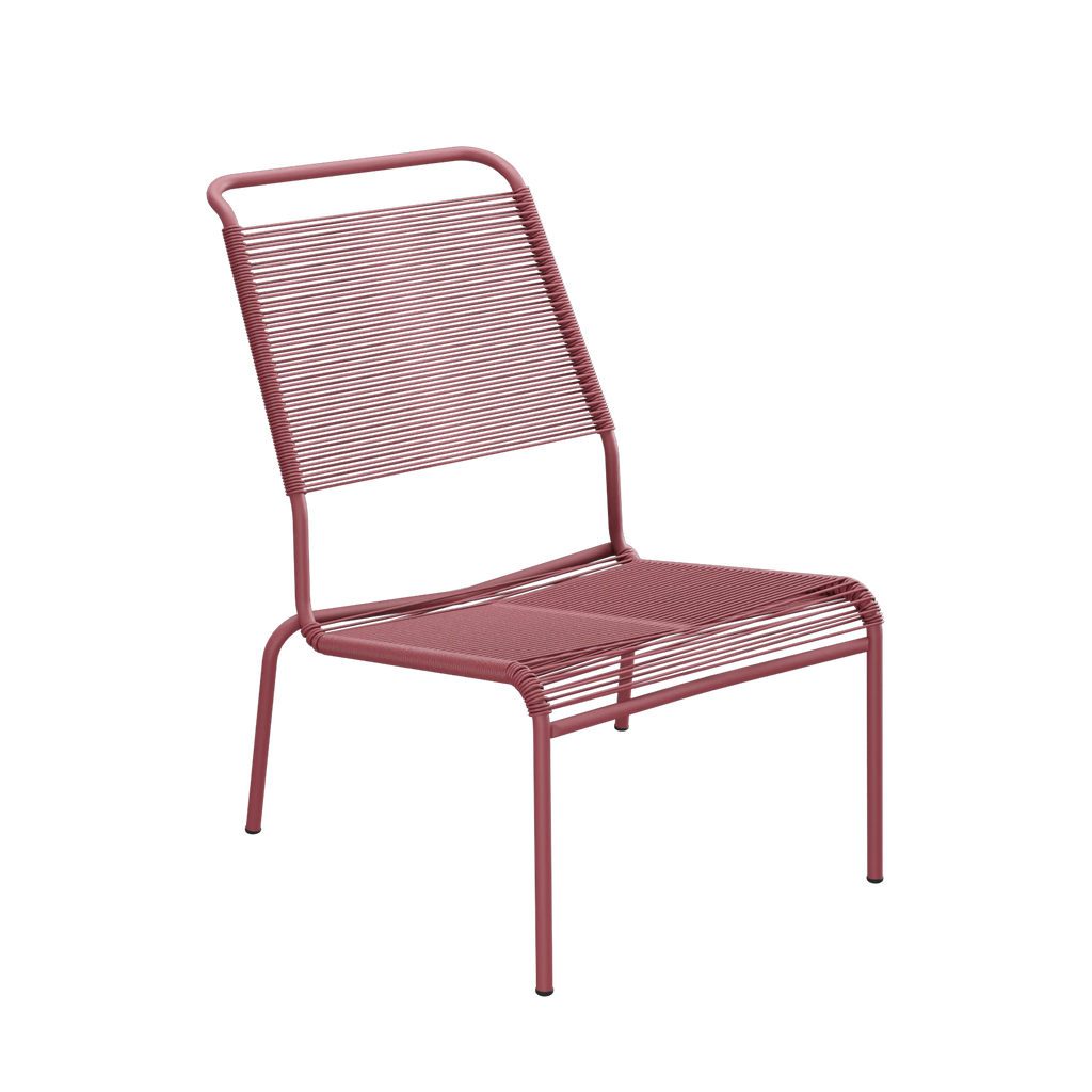 Schaffner Säntis Spaghetti-Lounger Hochlehner ohne Armlehne beschichtet Bordeaux