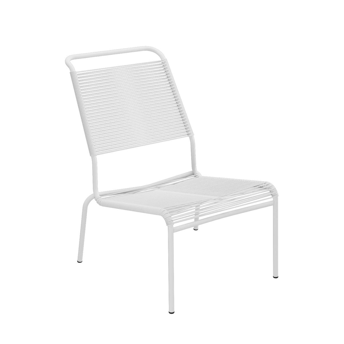 Schaffner Säntis Spaghetti-Lounger Hochlehner ohne Armlehne beschichtet Weiss