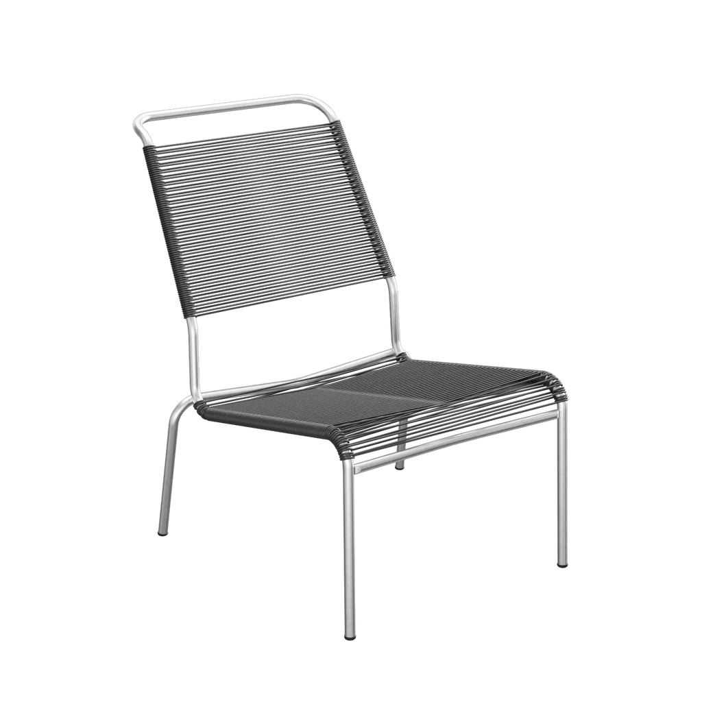 Schaffner Säntis Spaghetti-Lounger Hochlehner ohne Armlehne feuerverzinkt Anthrazit