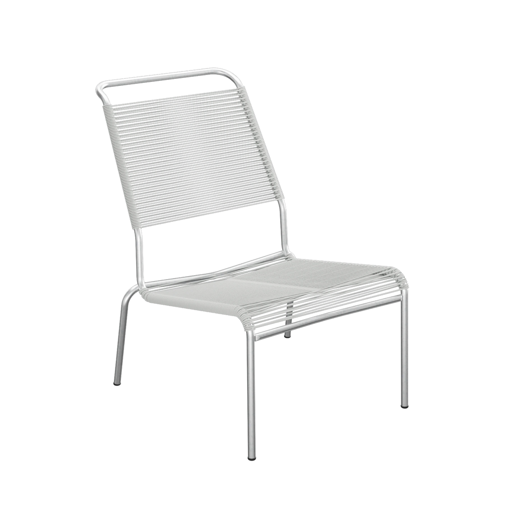 Schaffner Säntis Spaghetti-Lounger Hochlehner ohne Armlehne feuerverzinkt Alusilber