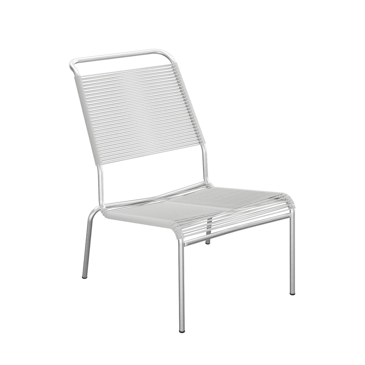 Schaffner Säntis Spaghetti-Lounger Hochlehner ohne Armlehne feuerverzinkt Alusilber