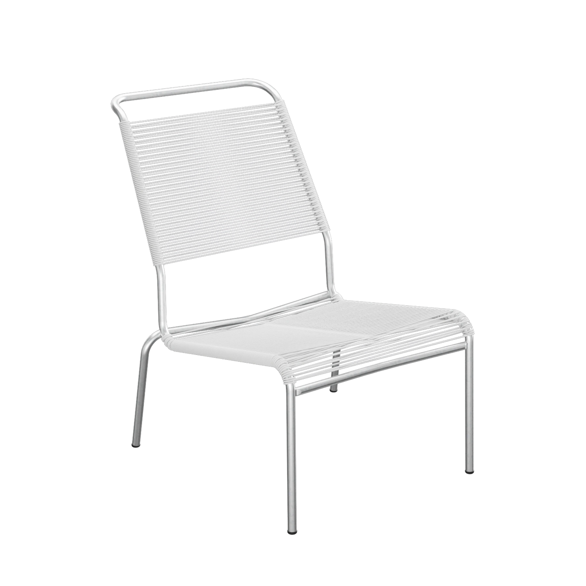 Schaffner Säntis Spaghetti-Lounger Hochlehner ohne Armlehne feuerverzinkt Weiss