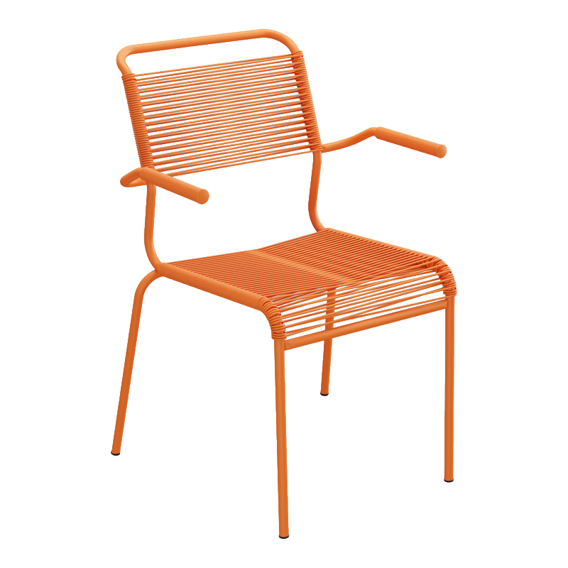 Schaffner Säntis Spaghetti Stuhl m. A. – feuerverzinkt Orange