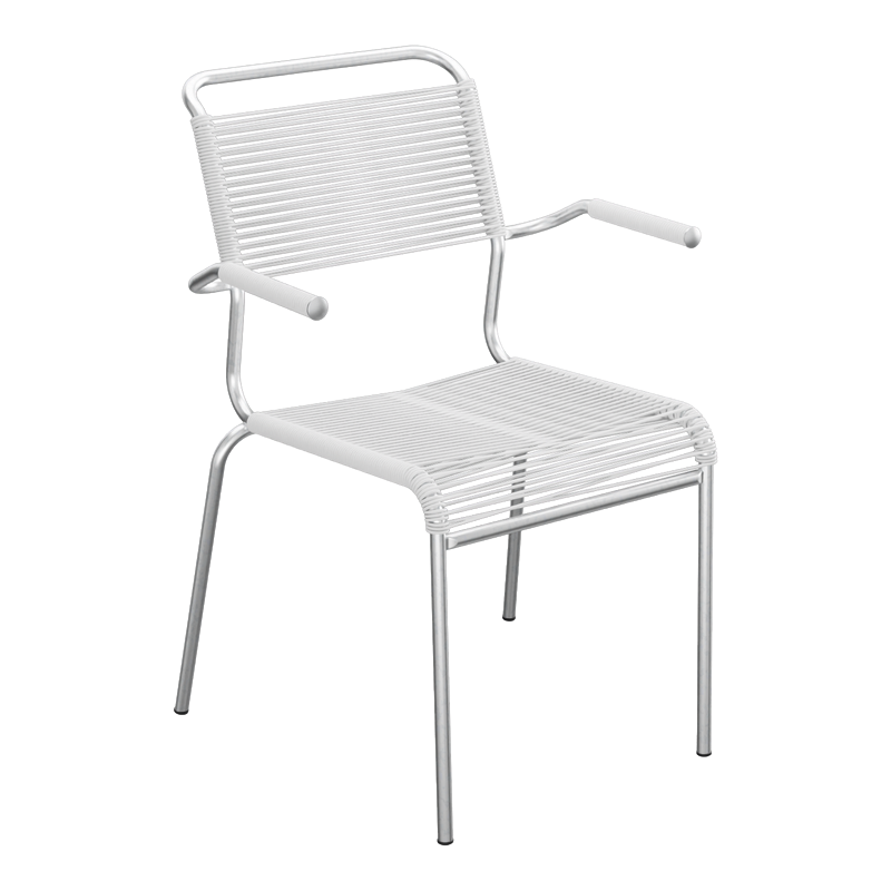 Schaffner Säntis Spaghetti Stuhl m. A. – beschichtet Alusilber