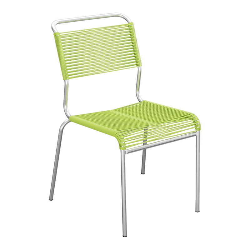 Schaffner Säntis Spaghetti Stuhl o.A. – beschichtet Alusilber