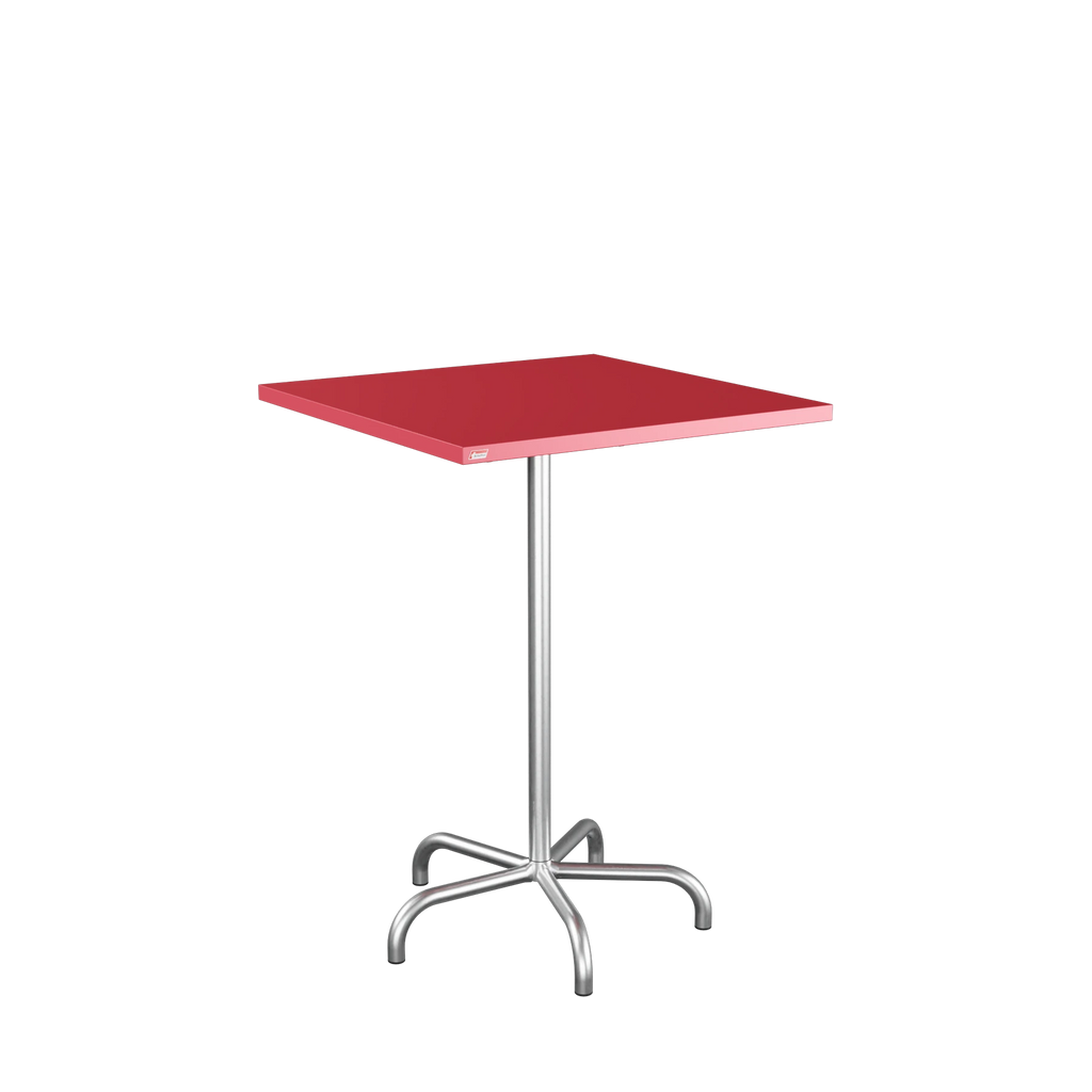 Schaffner Säntis Stehtisch 80x80 feuerverzinkt Ahornrot