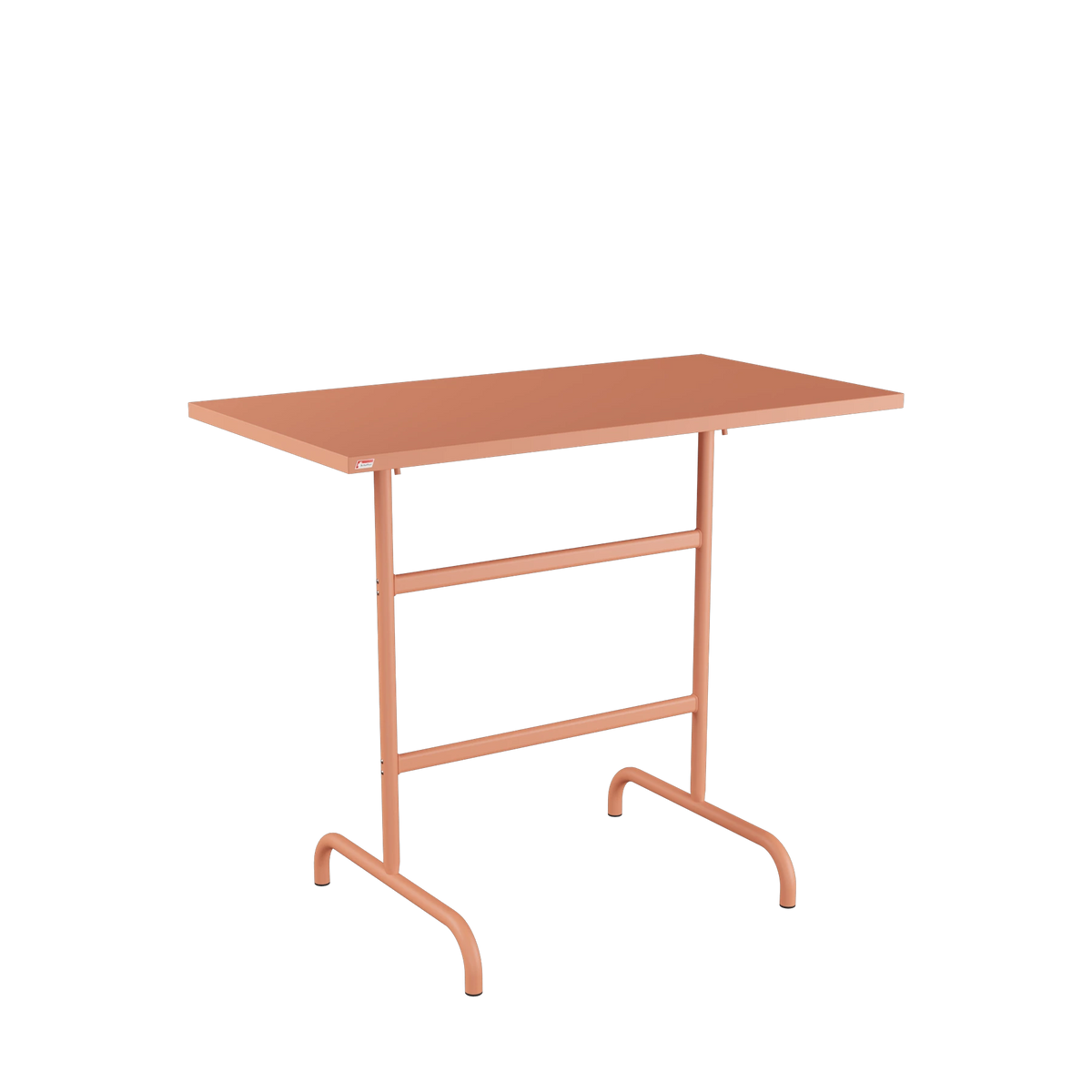 Schaffner Säntis Stehtisch rechteckig 130x70 beschichtet Terracotta