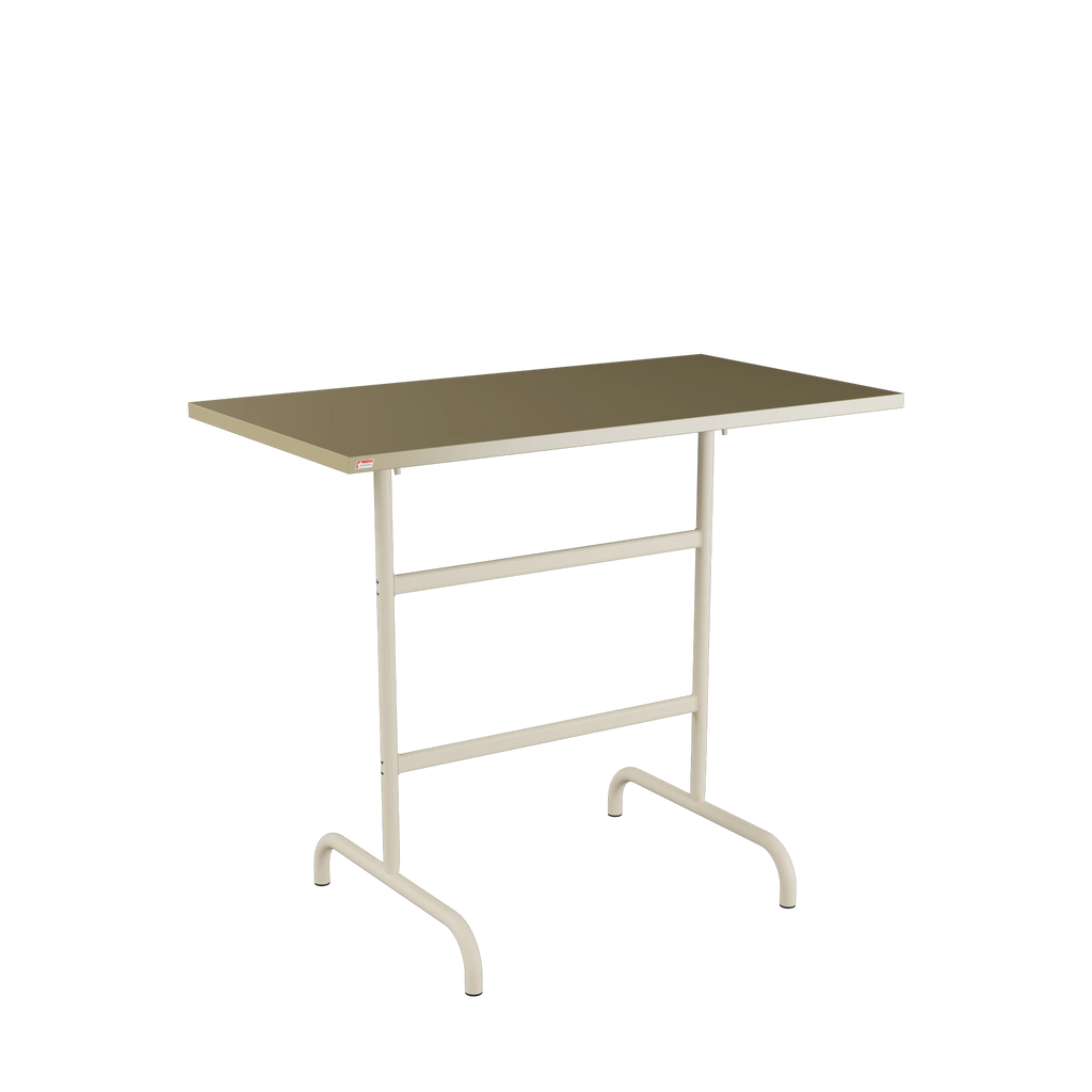 Schaffner Säntis Stehtisch rechteckig 130x70 beschichtet Champagner
