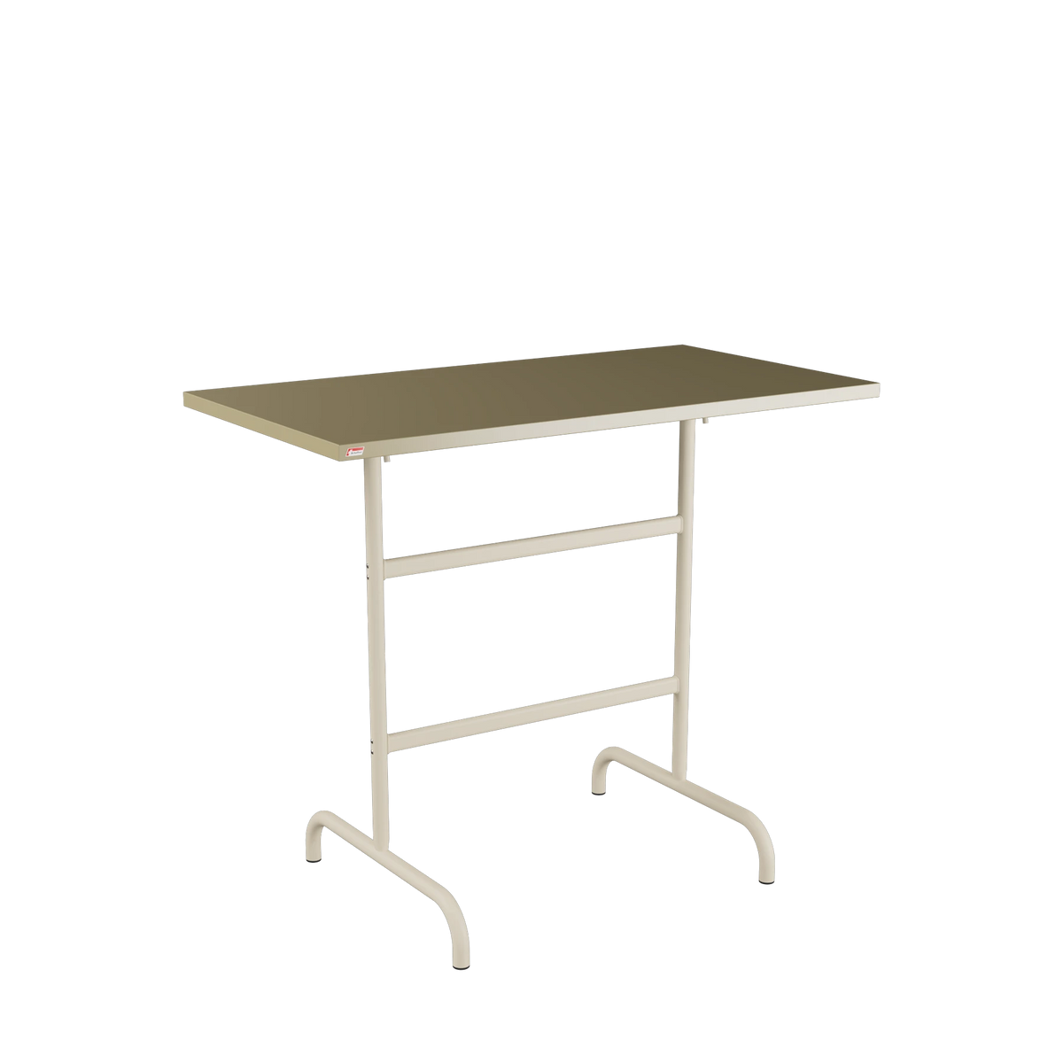 Schaffner Säntis Stehtisch rechteckig 130x70 beschichtet Champagner
